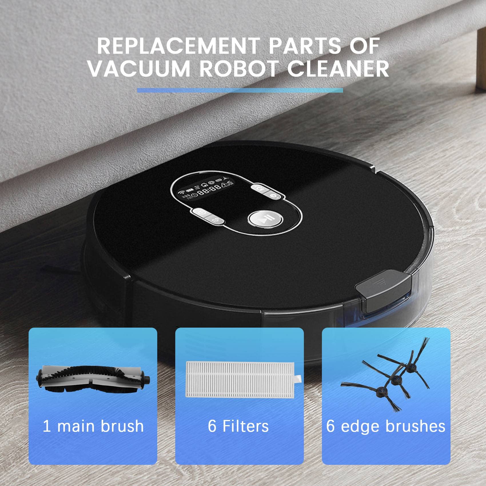 Cepillo Lateral De Filtro De Hepa Para Robot Aspirador Ilife V8, V8S