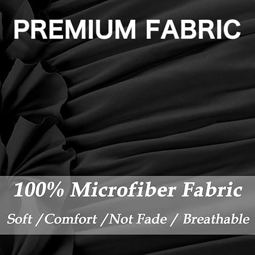 Miniatura 3 de Elegante edredón francés de 7 piezas en una bolsa, edredón de cama esponjoso hecho a mano con pajarita con relleno alternativo de plumón, juegos de