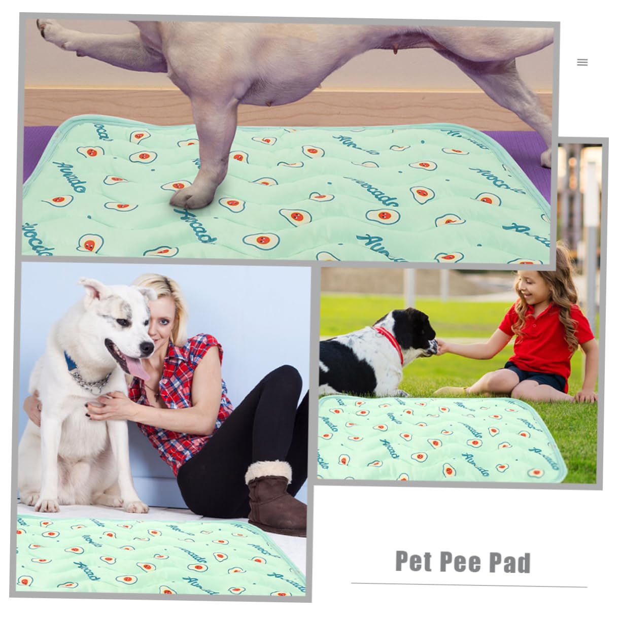 YARNOW 4pezzi Tappetini Igienici Lavabili Per Cani e Gatti Traversine Riutilizzabili Materiale Resistente Per Addestramento Cuccioli e Animali Domestici