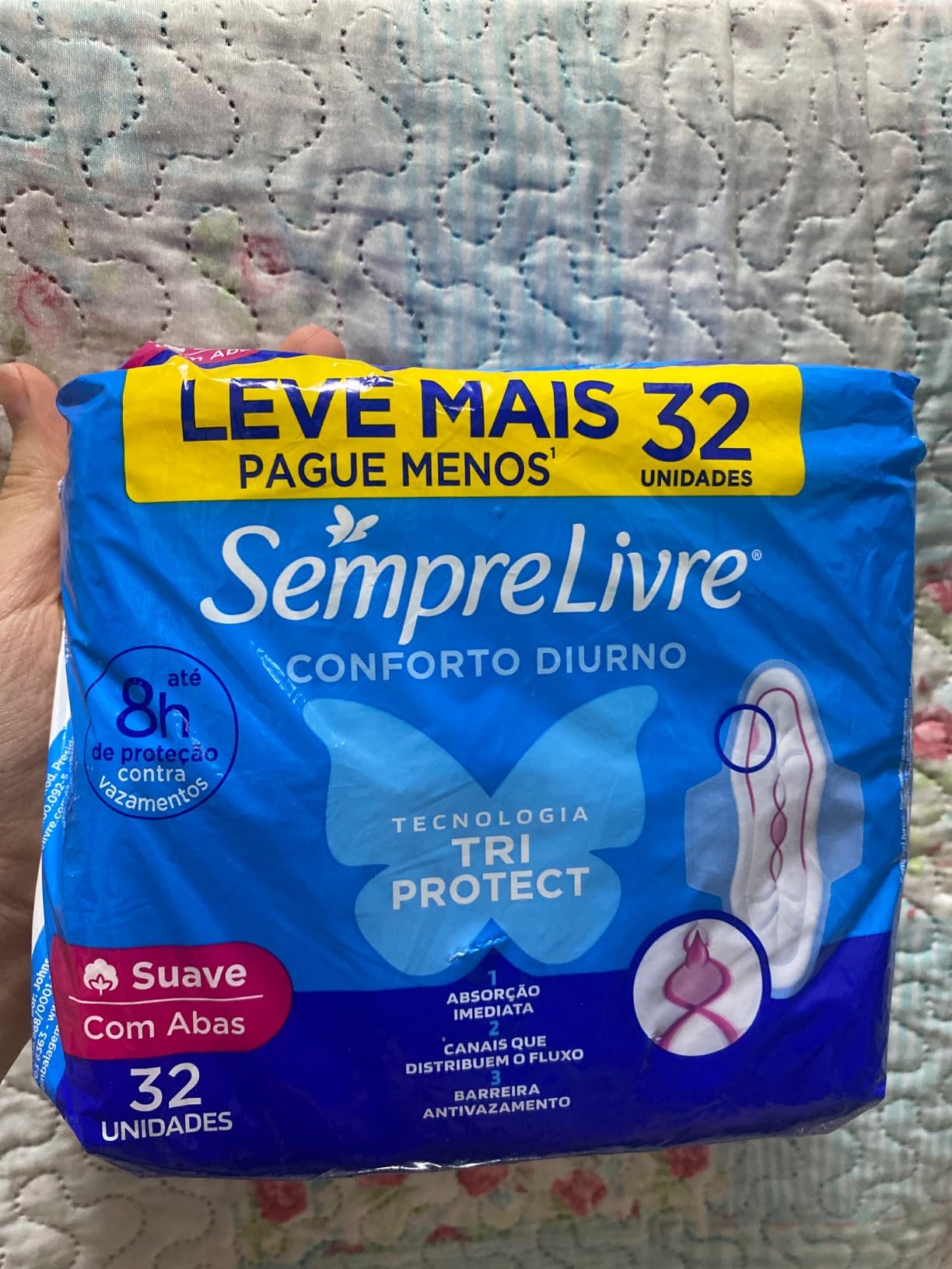 Absorvente Externo Adapt Plus com Abas, Sempre Livre, 32 Unidades
