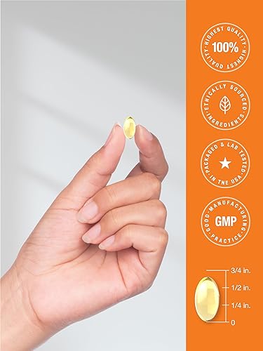 Miniatura 7 de Horbäach Vitamina D3 10000 UI | 500 cápsulas blandas | Suplemento sin OMG, sin gluten | Tamaño de valor | 250 mcg | Fórmula de alta potencia