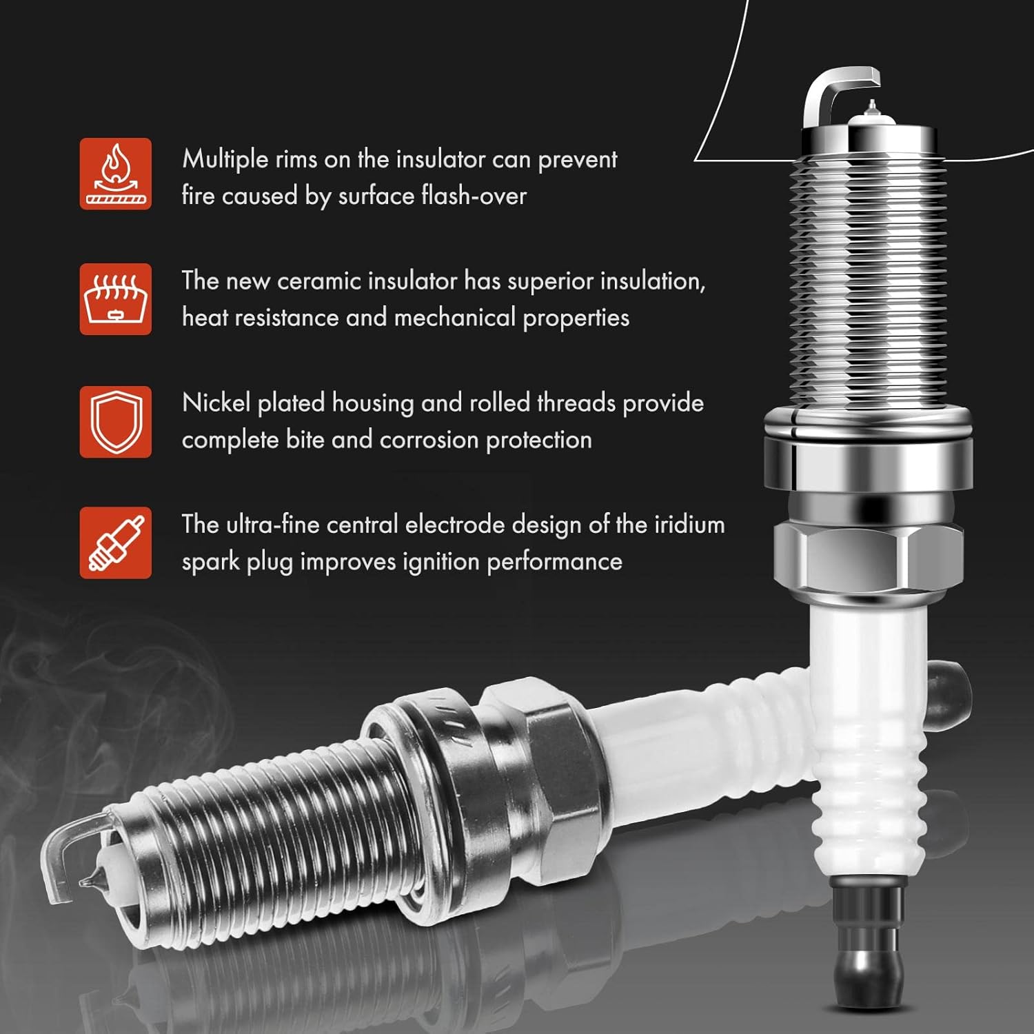 A-Premium Set of 8 Ignition Coil Pack and Iridium Spark Plugs Compatible with Nissan Titan 2004-2007 Armada 2005-2006 Pathfinder Armada INFINITI QX56 5.6L