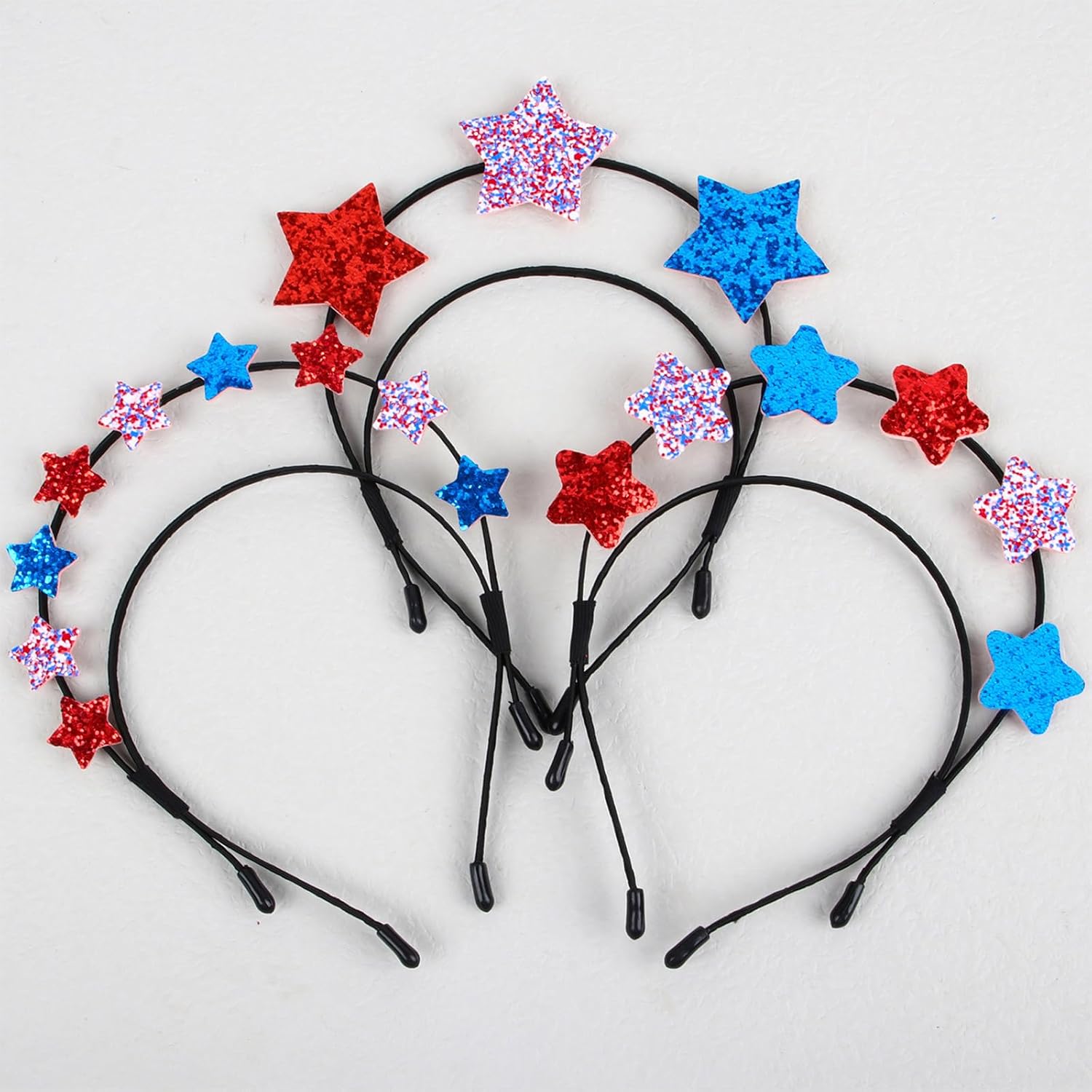 [FUZYXIH] Party Headband Sparkly Powder Star Hair Hoop for Adult Kids 4th of July Hair Hoop Music Festival Prop for All Ages