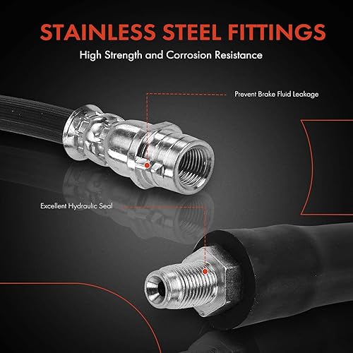 Miniatura 4 de A-Premium Manguera hidráulica de freno lateral delantero compatible con modelos seleccionados de Mercedes-Benz - CLS500, CLS550, CLS55CLS63 AMG,