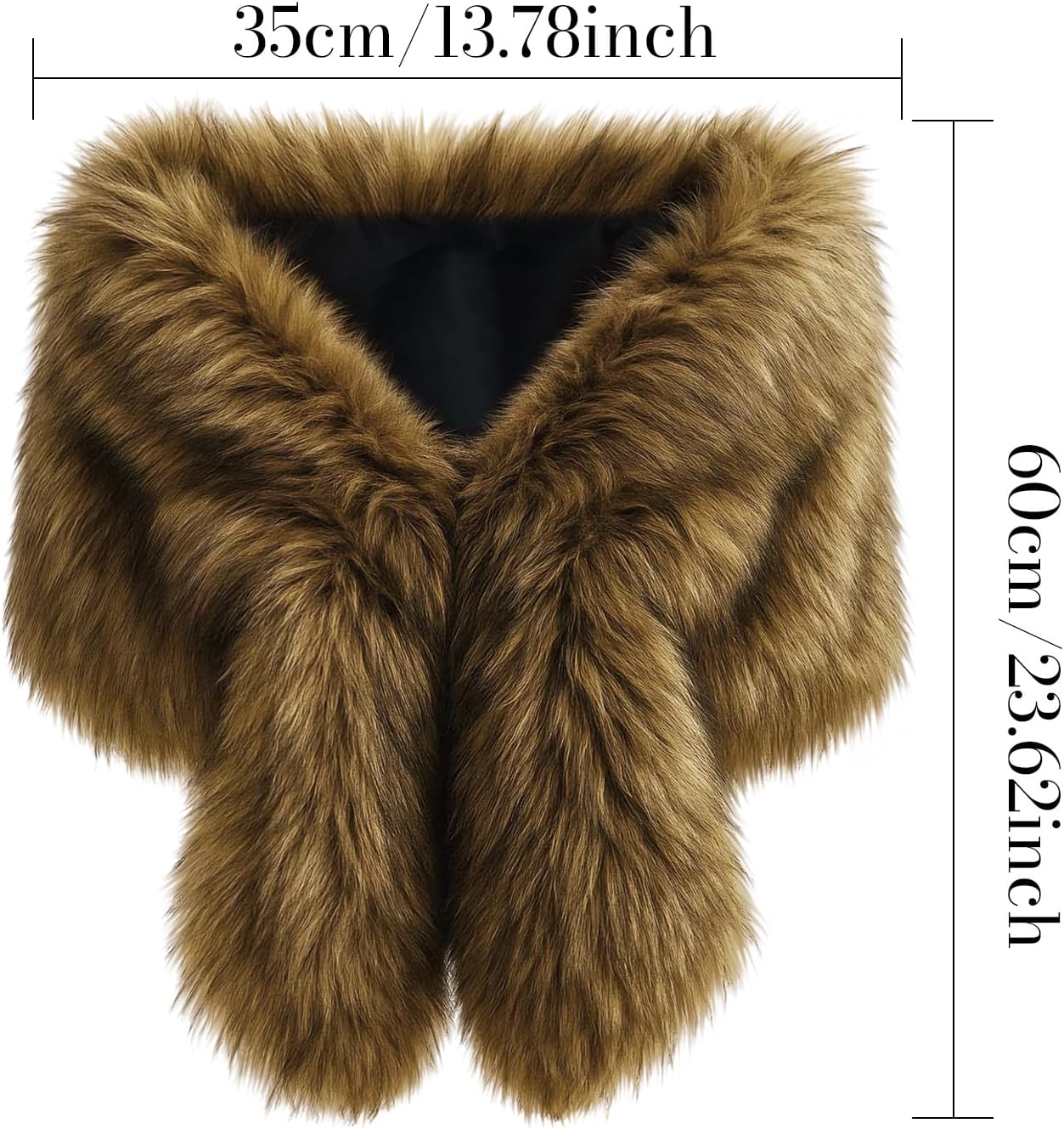 Haysandy 6 Pcs Women's Faux Fur Shawl Wrap Stole Shrug Winter Fur Scarf Cape for Wedding Bridal Evening Party Dress - Image 2