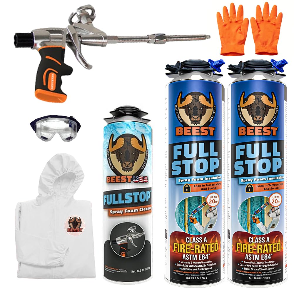 Amazon.com: BEEST FullStop Spray Foam Insulation Kit - 40 Board ft