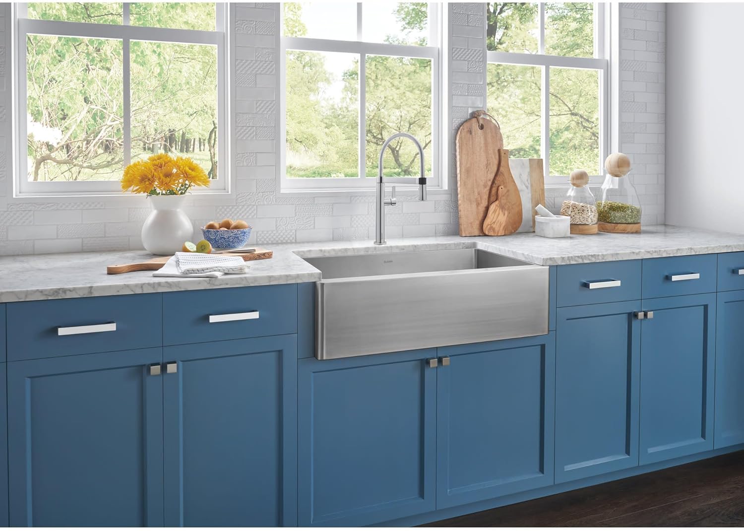 Top Knobs TK251SS Sanctuary II Collection 5" Modern Metro Pull, Brushed Stainless Steel