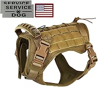 Vista 11 de Arnés táctico para perro, chaleco de entrenamiento al aire libre, chaleco militar K9 de patrulla para perro, arnés táctico ajustable para cachorros