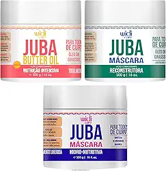 Widi Care Cronograma Capilar Juba Máscara Hidro-Nutritiva, Manteiga e Máscara Reconstrutora