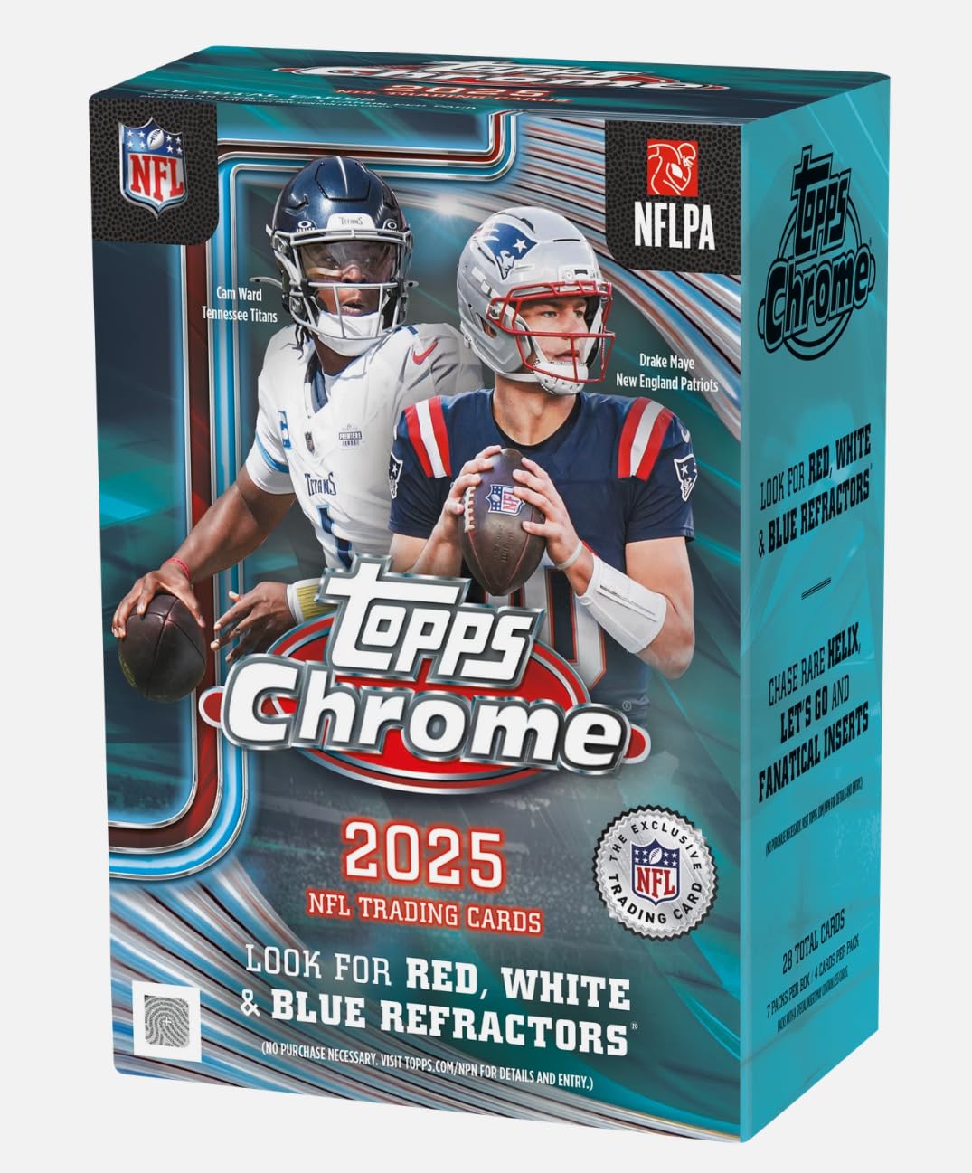 Amazon.com: 2025 Topps Chrome Football Sealed Blaster Value Box (7