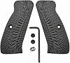 Cool Hand G10 Grips for CZ 75 SP-01 Tactical, CZ 75b bd, CZ 75 Shadow Target, Canik Full Size, Balck Grips Screws Included, Mild Aggressive Sunburst Texture