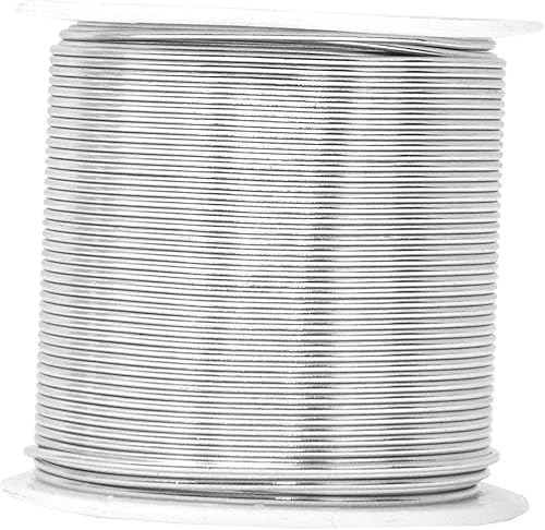 Vista 261 de Mandala Crafts Alambre de aluminio anodizado de calibre 8 para hacer joyas, alambre neutro flexible de color de 128 pies, flexible y flexible