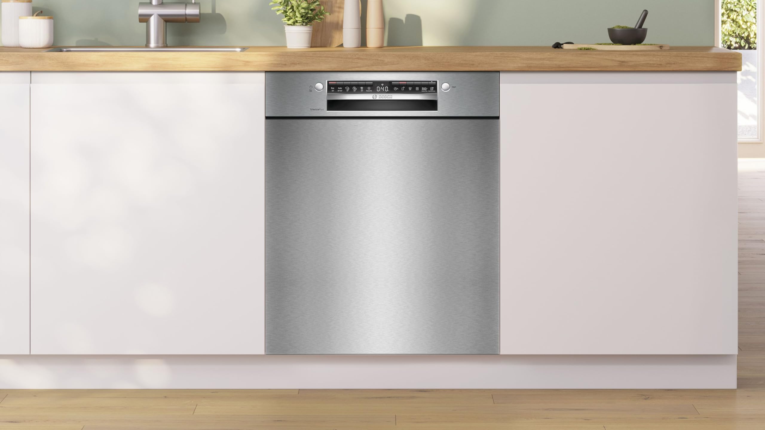 Lave-vaisselle sous plan Série 4 60 cm Acier brossé SMU4ECS28E