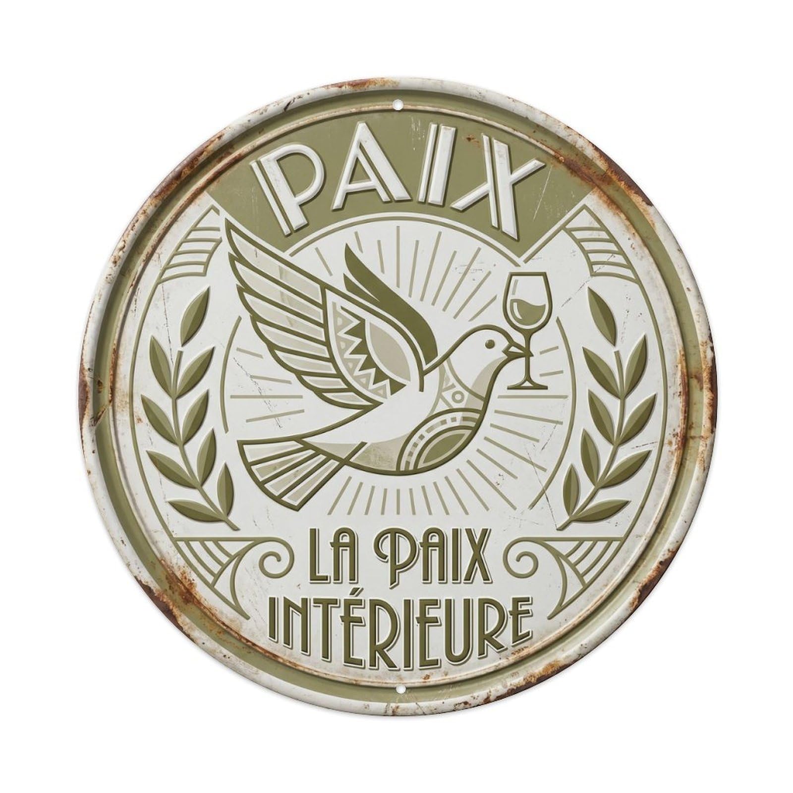Peace Humorous Bistro Peace Metal Tin Sign