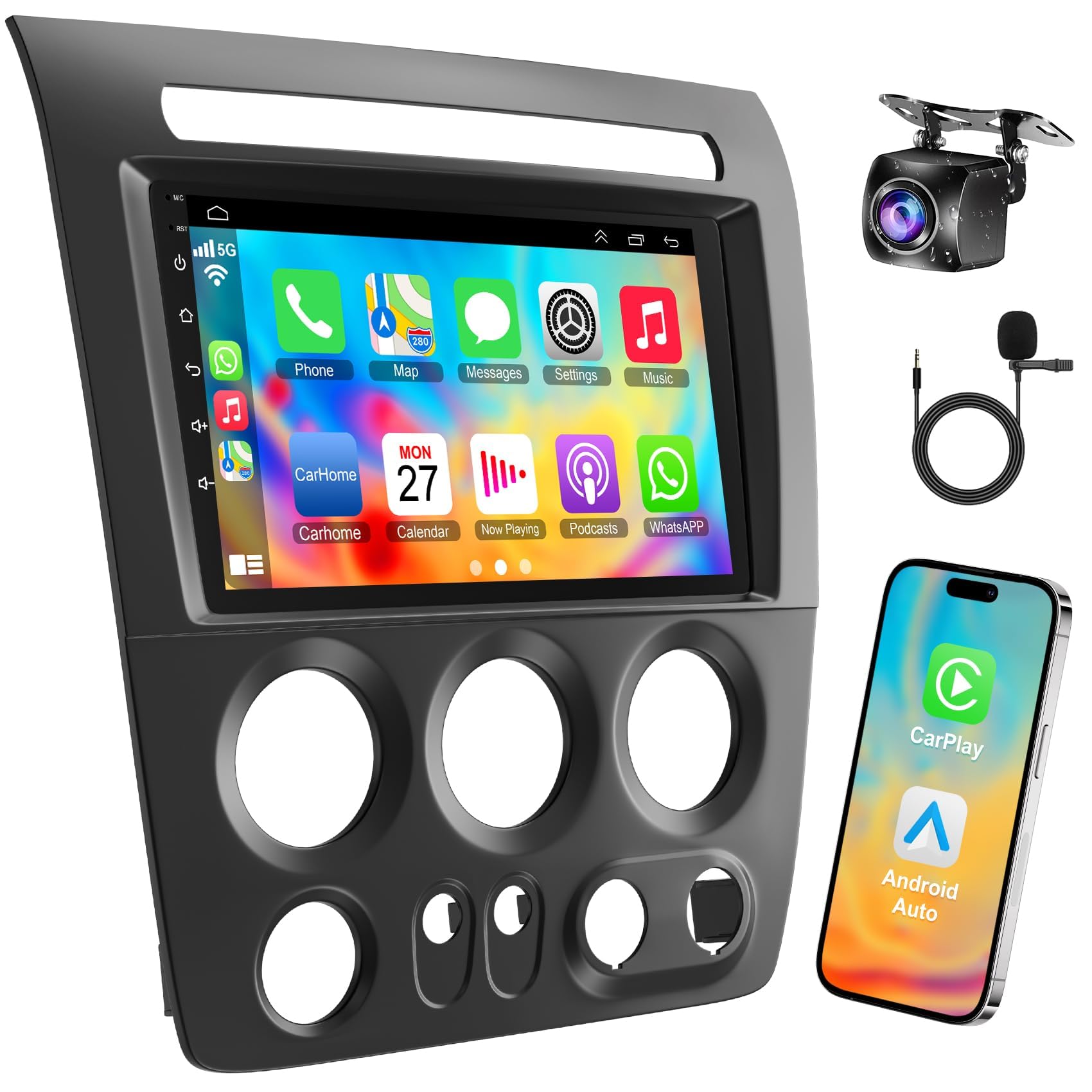 Android 13 Car Radio For Hummer H3 2005-2010 - 9 Inch Touch Screen With Wireless CarPlay & Backup Camera