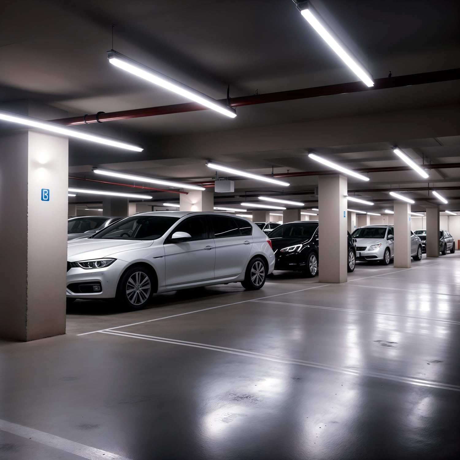LEDKIA Pantalla Estanca LED 120cm 36W Colgante/Superficie Sensor de Movimie