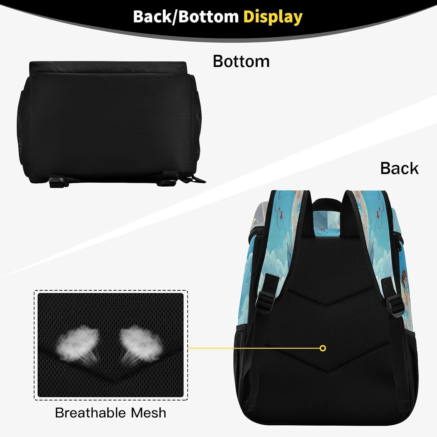 Lovely Angel Cooler Backpack 36 Cans Leakproof Waterproof Backpack Cooler Bag Beach Accessories Travel Camping Fishing Backpack for Women Men
