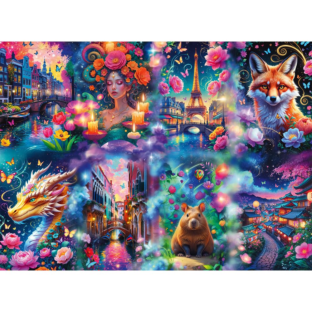 Trefl Premium Plus Quality - Puzzle Colorful World - 8000 Piezas, Serie temática Atemporal, Piezas Que encajan Perfectamente, para Adultos y niños a Partir de 14 años