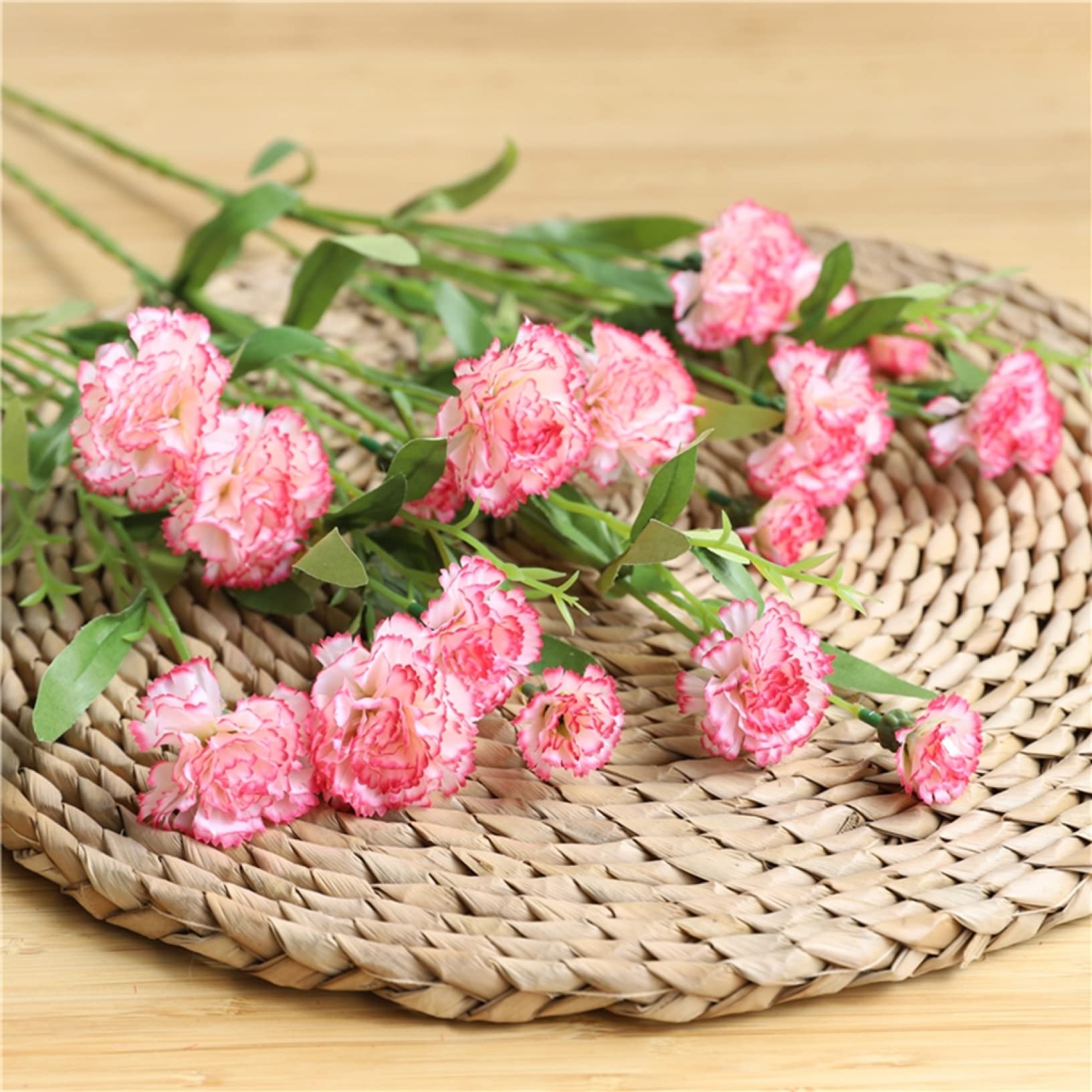 Amazon｜カーネーション 造花 花束 ブーケ 枯れない花 人工観葉植物