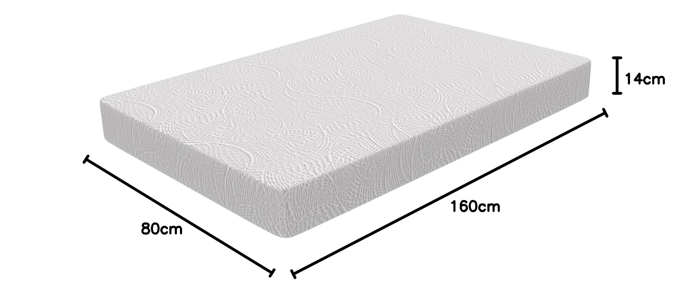 MiaSuite Materasso per Culla e Lettino, 80x160 alto 14 cm, Antisoffoco, Sfoderabile, Traspirante, Anallergico, Dispositivo Medico - 100% Made in Italy