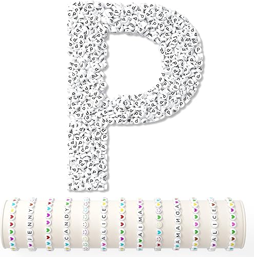 Vista 7 de ARTDOT Kit de 800 cuentas de letras E para hacer pulseras de amistad, suministros de fabricación de joyas, cuentas del alfabeto, manualidades, arte