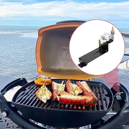 Miniatura 5 de 64866 Reemplazo del conjunto de válvula y regulador para Weber Q1000 1200, regulador de válvula de parrilla para Weber 51210001 51200001 51190001