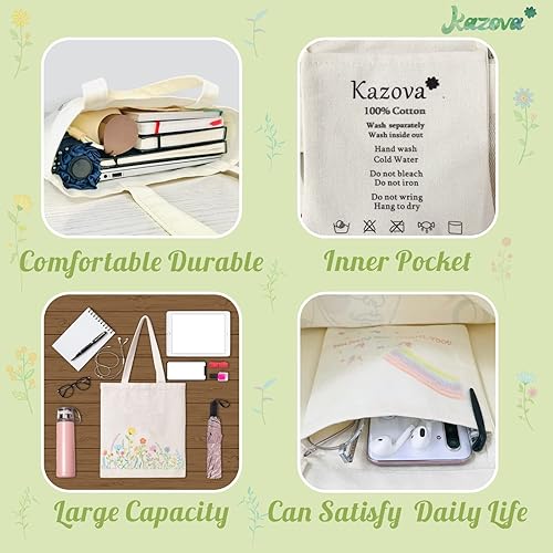 Miniatura 3 de Bolsa de lona de algodón de flores silvestres con ramo colorido, bolsa de lona reutilizable, bolsas de compras, comestibles, floral, botánico,