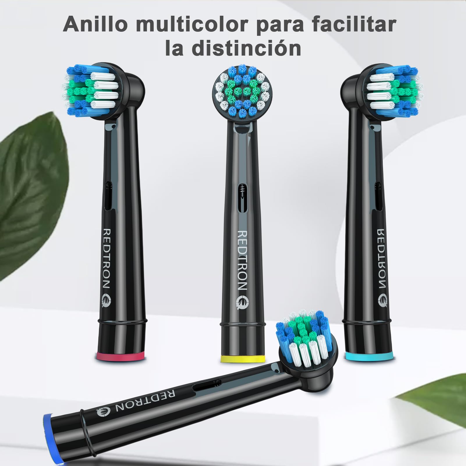 REDTRON Recambios para Cepillo de Dientes Eléctrico compatible con Oral B (8 unidades), Cabezal de cepillo de dientes Precision Clean Pro1000 Pro3000 Pro5000 Pro7000 y más — view 6