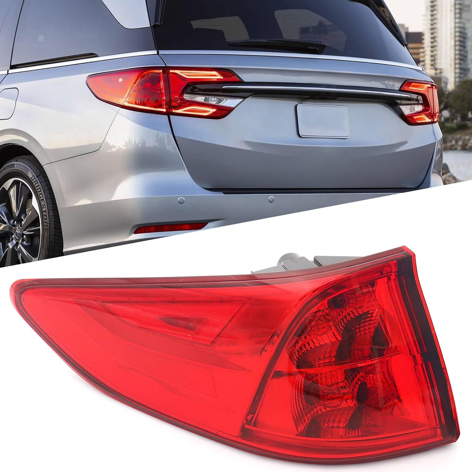 Huray Outer Tail Light for Honda Odyssey 2018-2024 OE Rear Lamp Replacement (Driver Side (Left))
