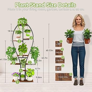 Amazon.com: Zekoled Plant Stand Indoor with Grow Lights
