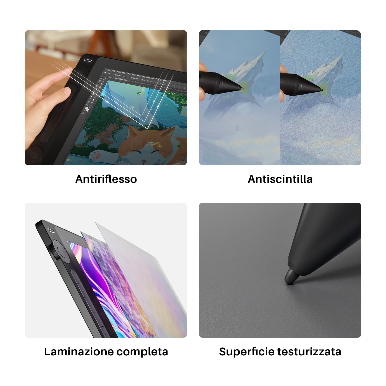 HUION KAMVAS 16 (Gen 3) Tavoletta Grafica con Schermo, PenTech 4.0, 15,8" 2.5K QHD Anti-Scintilla, 16384 Pressione Penna, Doppi Quadranti per Mac, PC, Android