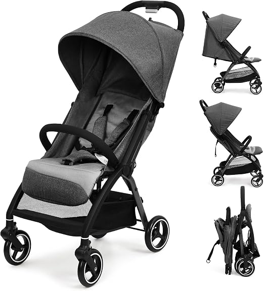 GarveeMore Poussette Double Voyage Compacte avec Dossier Inclinable 175°