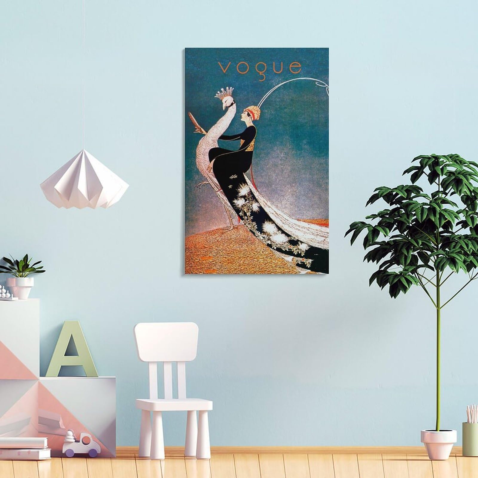 Amazon.co.jp: VOGUEロンドンヴィンテージマガジン絵画ファッション