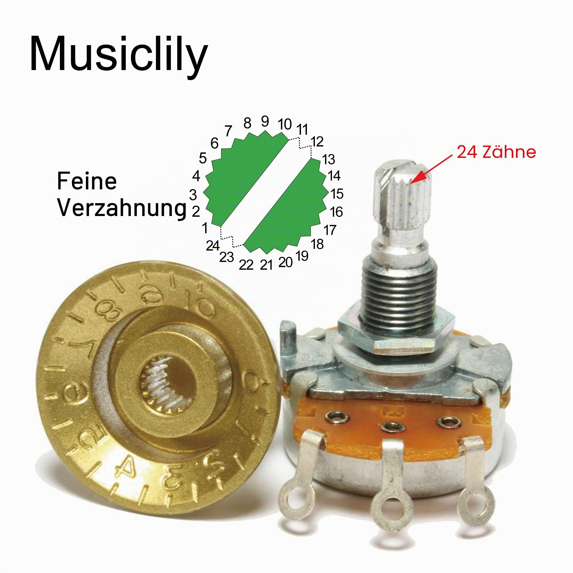 Pro Zoll Gitarre Top Hat Potiknöpfe Bell Knobs Creme 4 Stück - Ideal Gibson
