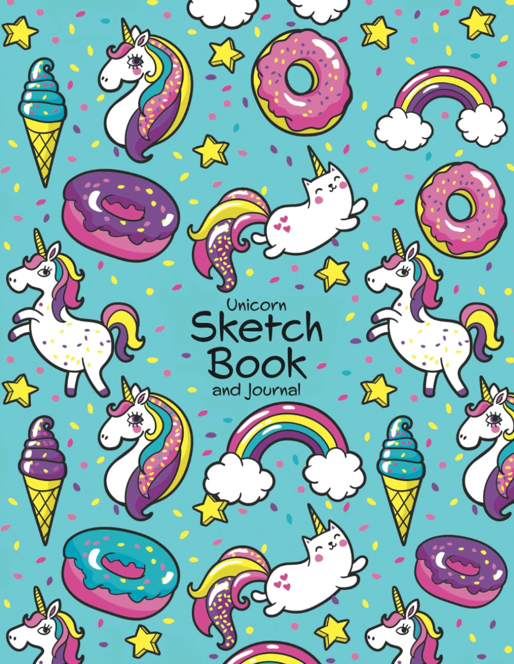 Unicorn Sketch Book and Journal: Girls & Boys Drawing, Sketching Pad, Coloring, Writing and Doodling Book for Kids/Adults with 110 Large Size Pages