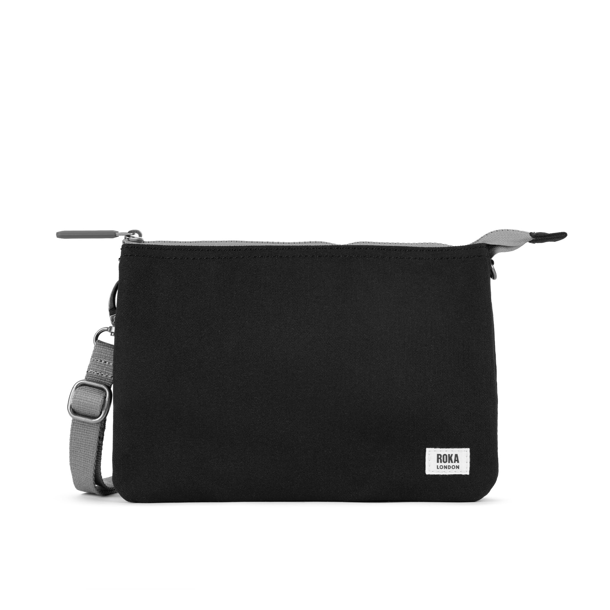 ROKA Carnaby XL Slim Crossbody Bags for Women & Men - 3 Compartments, Chunky Zip, Removable & Adjustable Strap for Phone, Wallet, Keys