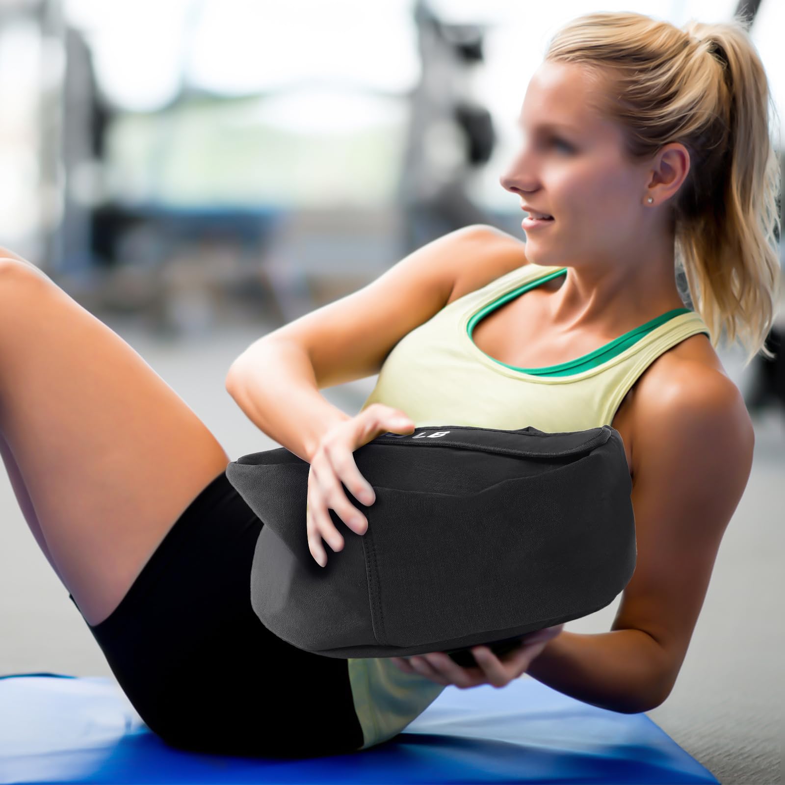 Worek na piasek do treningu siłowego – worek z poliestru – worek treningowy na piasek do 45 kg piasku – worki treningowe do fitnessu, na plażę i góry (nie zawiera piasku)