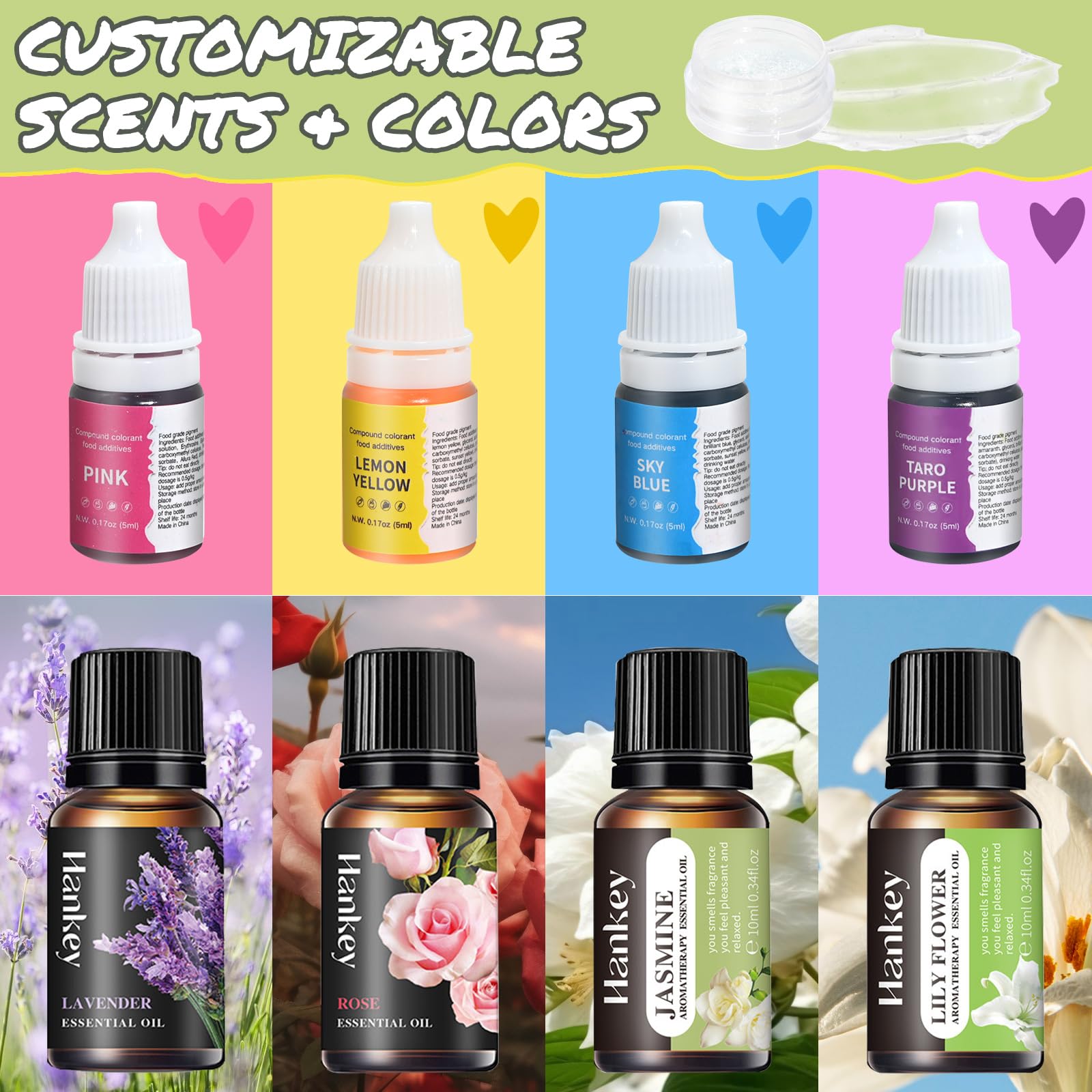 Kit Fabrication Savon, Vezerd créatif pour adultes avec moule à savon, base de savon et savon brut, bombes de bain, savons à faire soi-même pour enfants/débutants