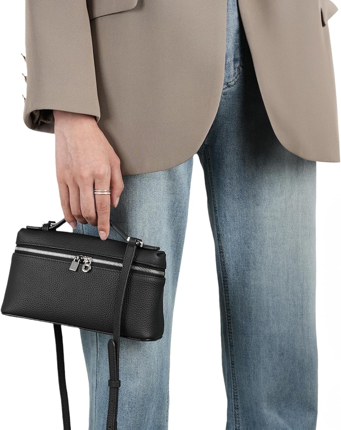 Crossbody Bag for Women Pouch Top-Handle Bag Designer Shoulder Leather Handbag Trendy Purse - Image 2