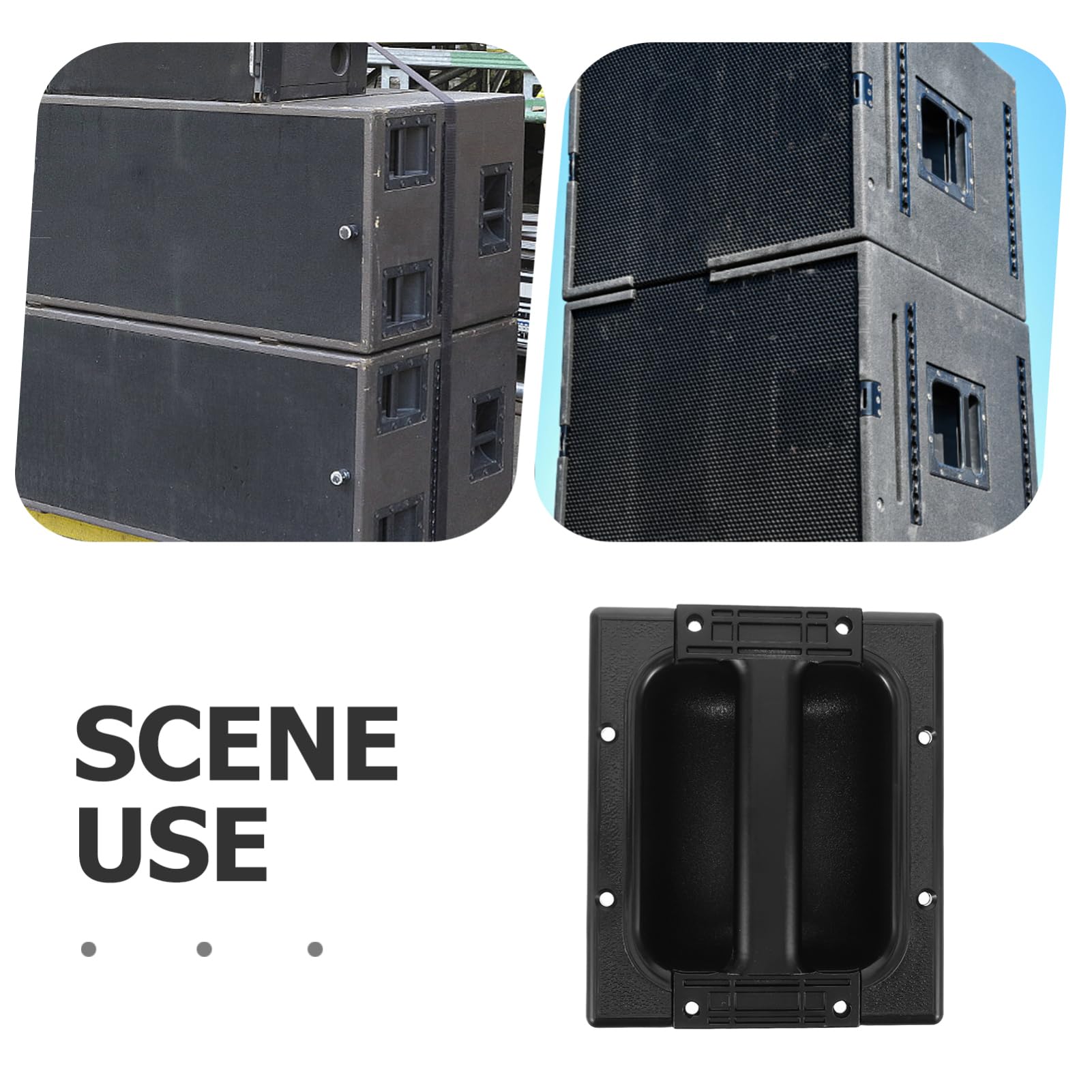 SUPVOX Maniglia per Casse Altoparlante in Metallo Design ad Angolo Retto Struttura Quadrata per Speaker da Palco