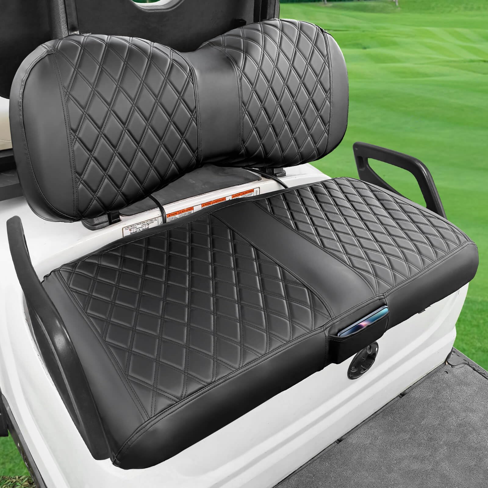 Golf Cart Seat Covers for Yamaha G29 Drive &amp; Drive 2 Marine Leather Diamond