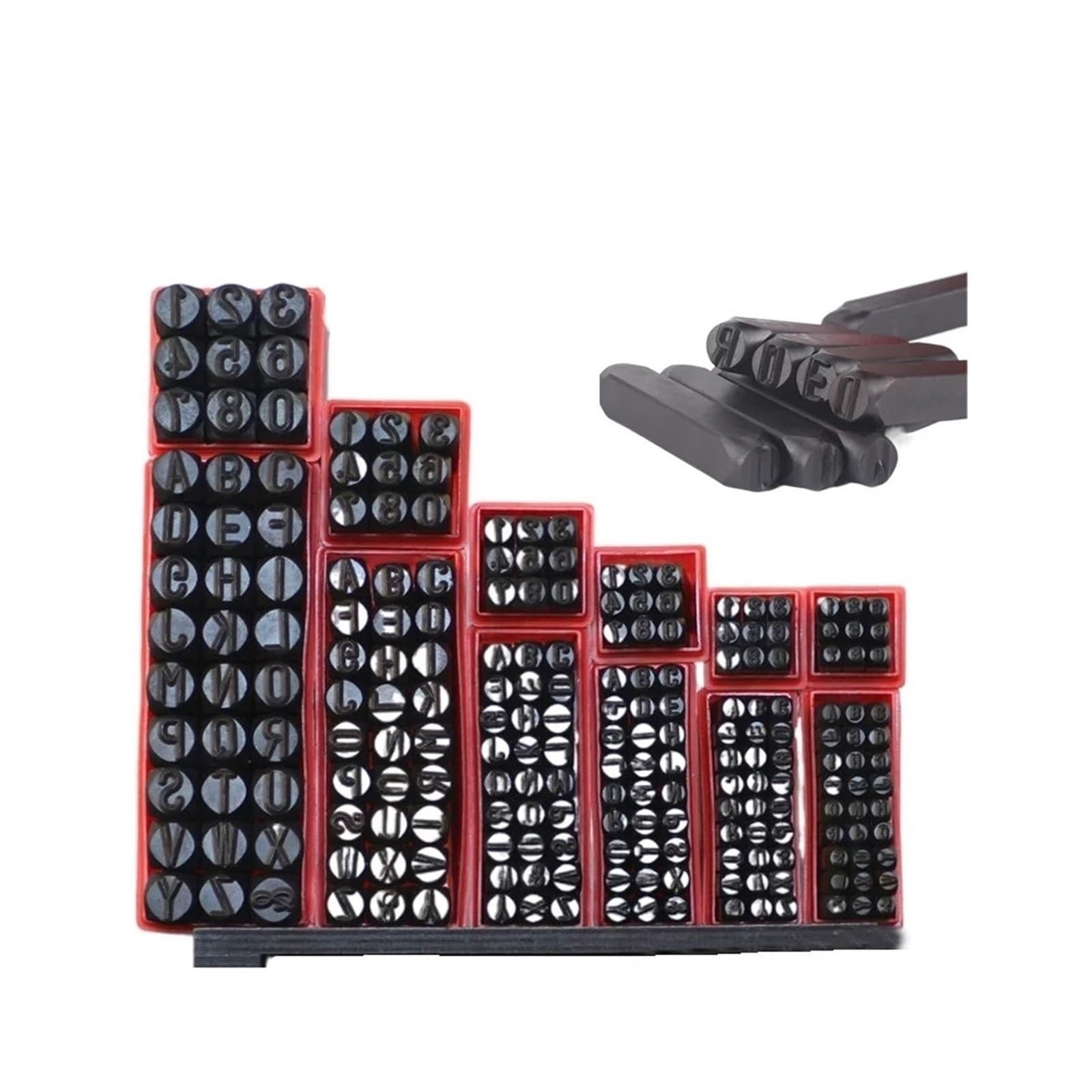 Steel Letter Mould, Alphanumeric Stamp Set Steel Die Metal Stamping Punch Kit for Jewelry Gold Silver Leather(12.5mm Number)