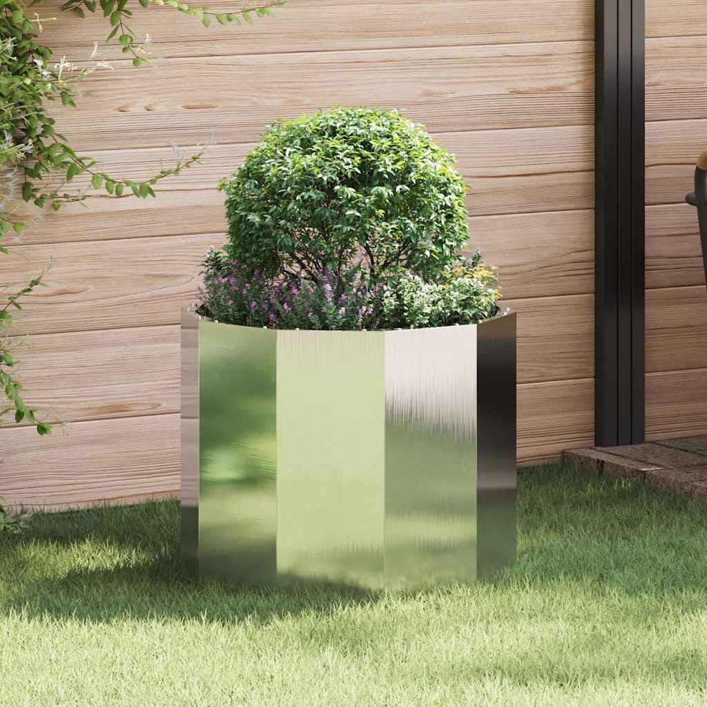 Hothingwell Runder Gartentopf aus Stahl für Pflanzen im Freien