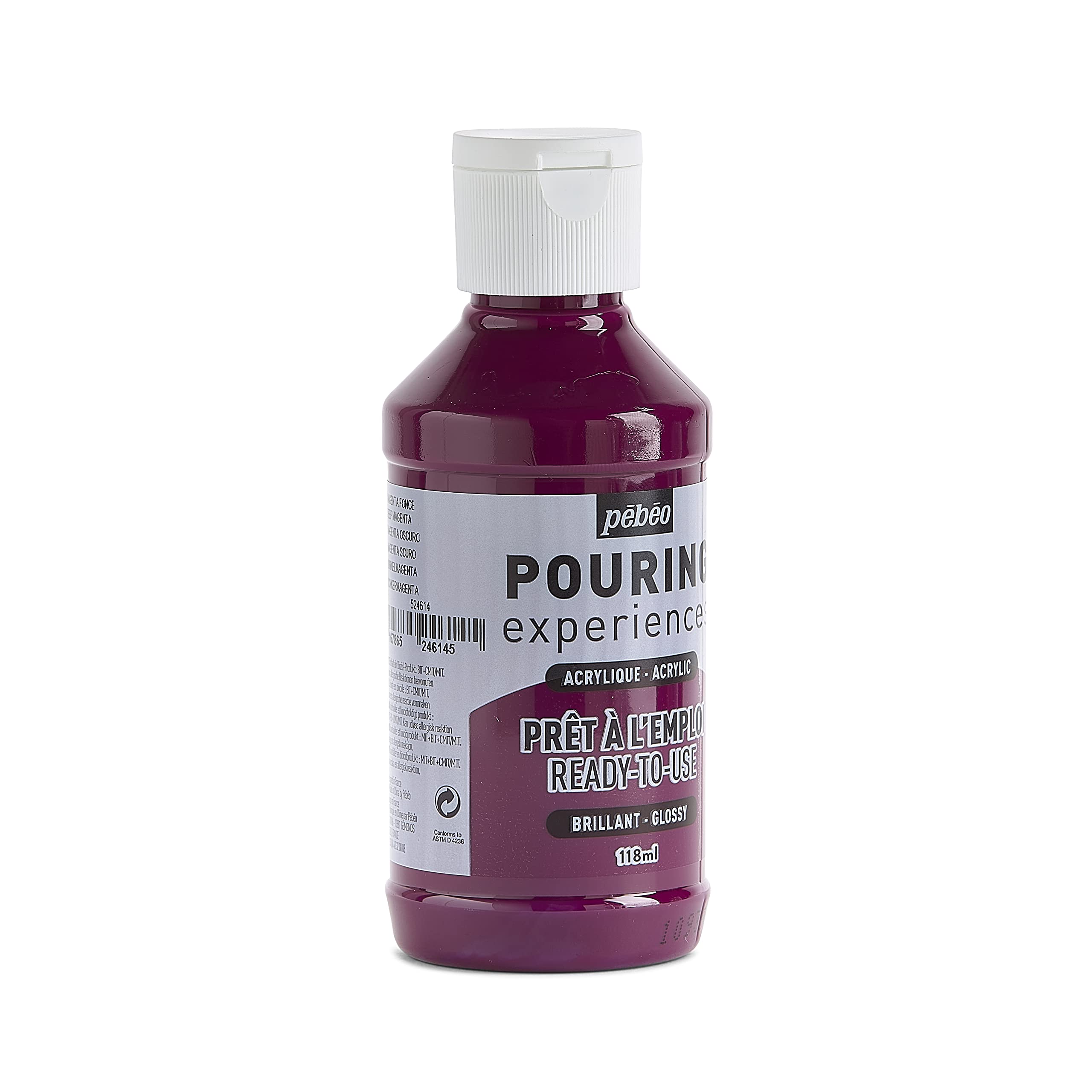 Pebeo Pouring Experiences Fluid Acrylic Paint - 118ml Bottle For Acrylic Pouring Art