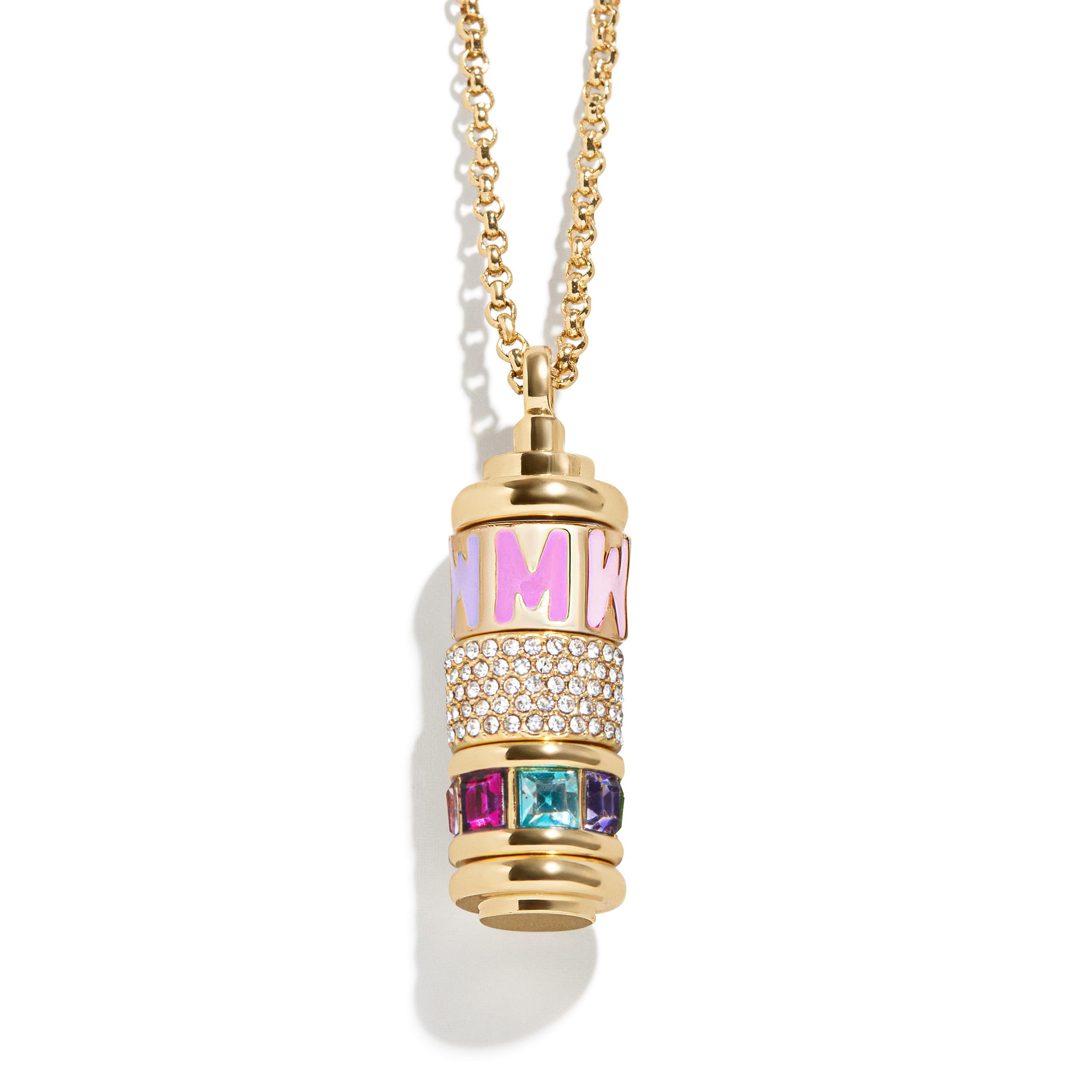 BaubleBar Initial Spinner Charm Pendant Necklace