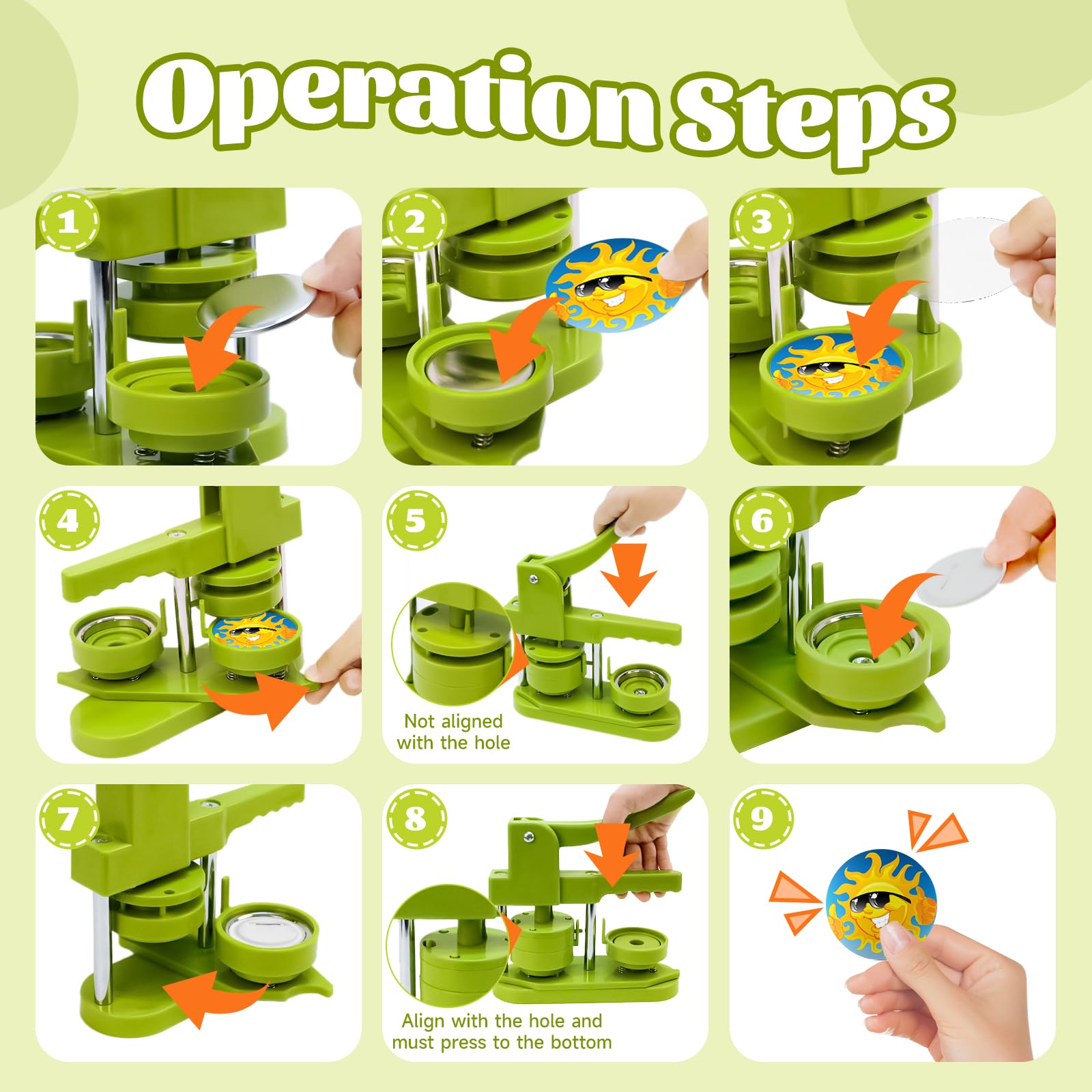 Maquina para Hacer Chapas 58mm, Maquina de Chapas con 100 Accesorios & Cortador Circular, Máquina para Hacer Insignia para Hacer Botones, Maquina de Hacer Chapas, Maquina Hacer Chapas