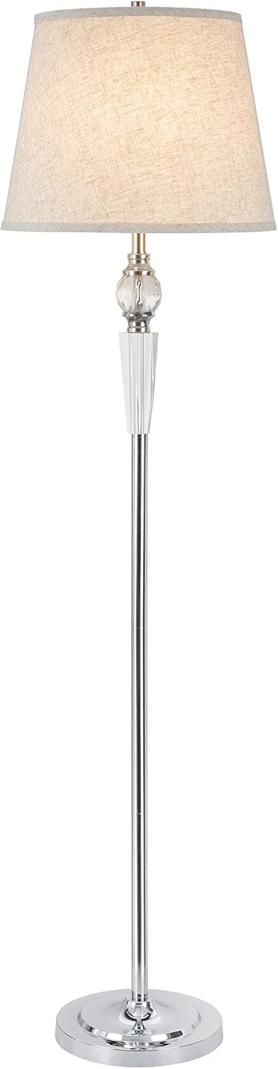 Buу 1 gеt 1 Aspen Creative 45003, 1-Light Crystal Accented Floor Lamp, Transitional Design in Chrome, 60 High Amаzіng 🔥 Aspen Creative 45003, 1-Light Crystal Accented Floor Lamp, Transitional Design in Chrome, 60 High