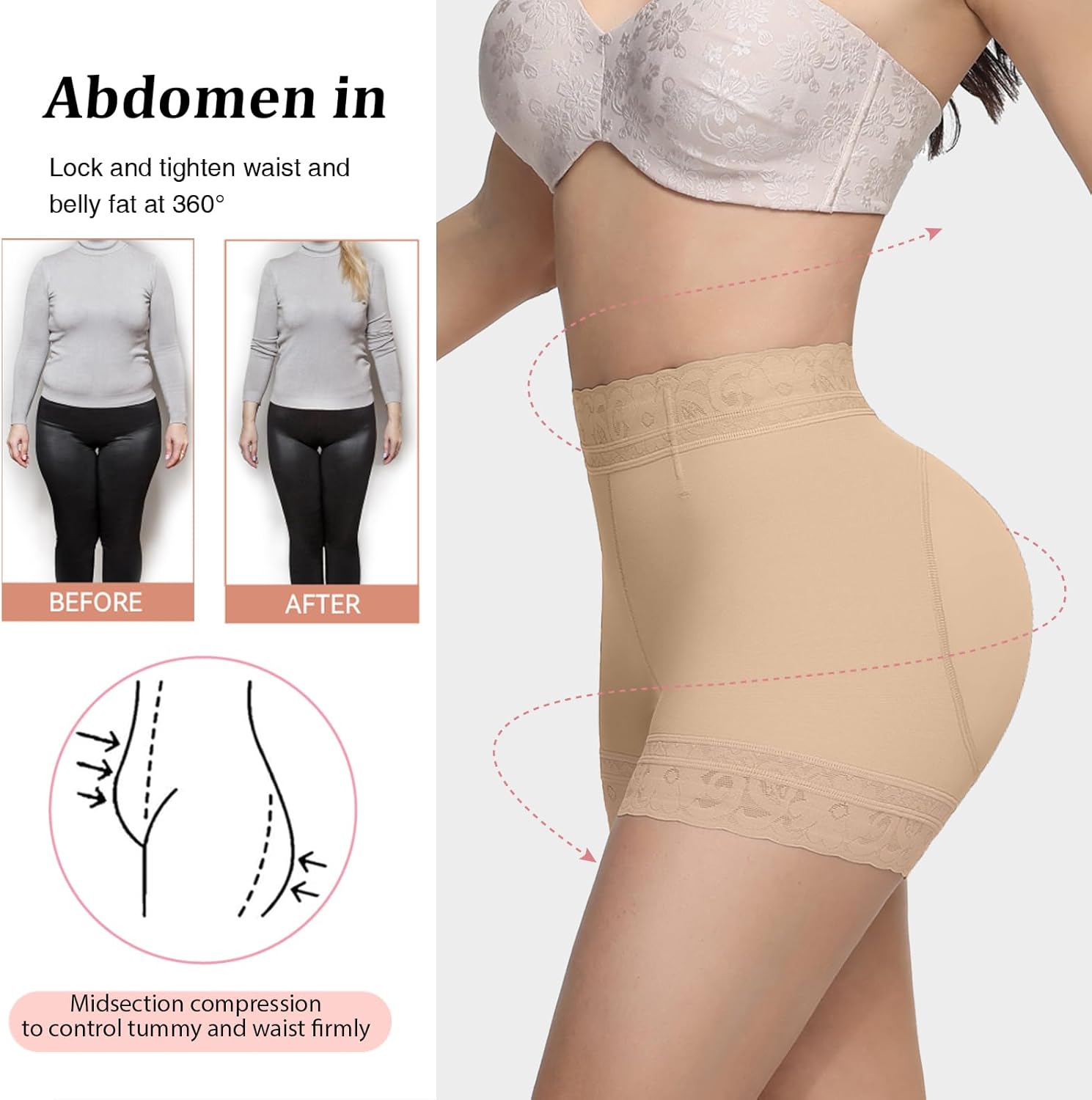 SHAPSHE Butt Lifter Panties Faja Shapewear for Women Tummy Control Shorts Seamless Thigh Slimming Compression Underwear - Image 5