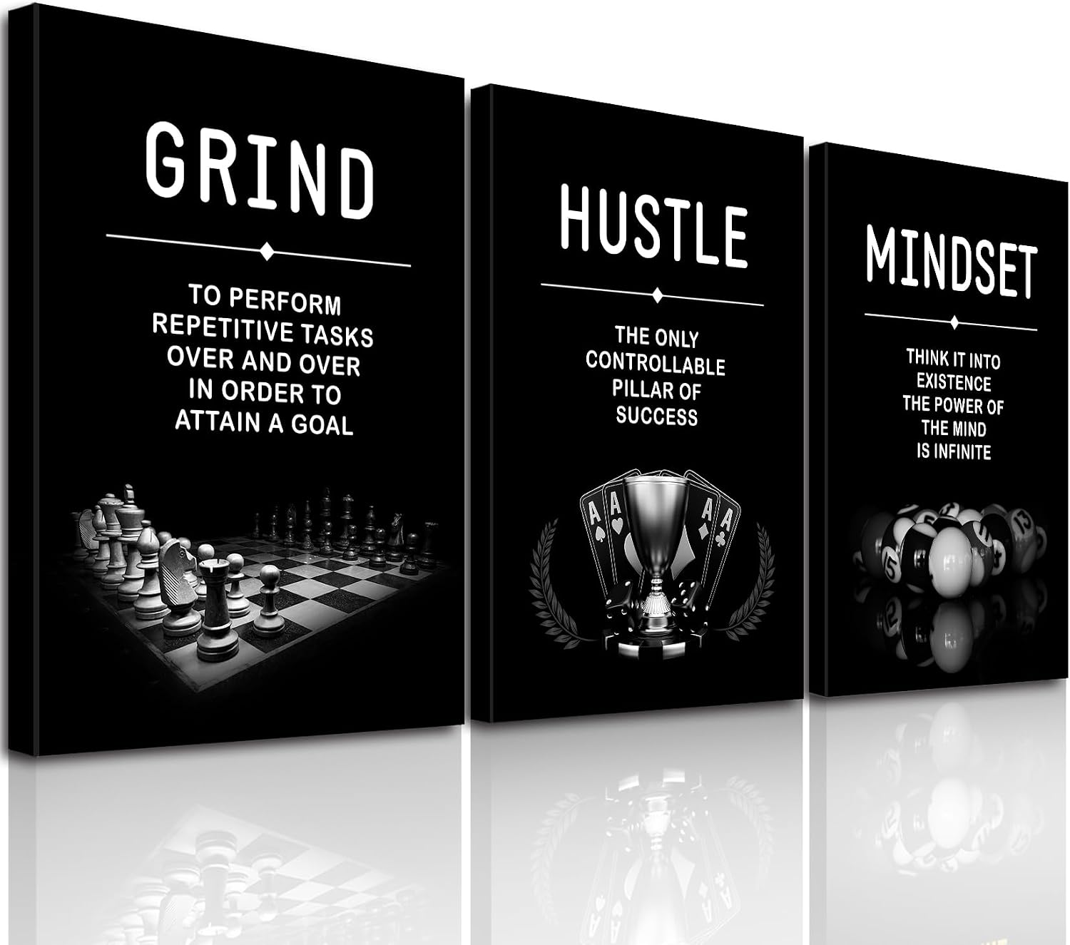 Amazon.com: GEDNZIB Office Wall Decor, Black and White Inspirational ...