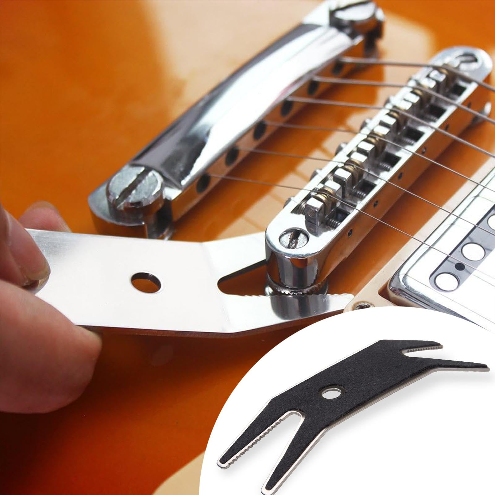 Clé de serrage pour guitare - Outil de réglage de la hauteur de la tonalité de guitare - Clé à vis multifonction - Clé de réglage de la hauteur de la guitare